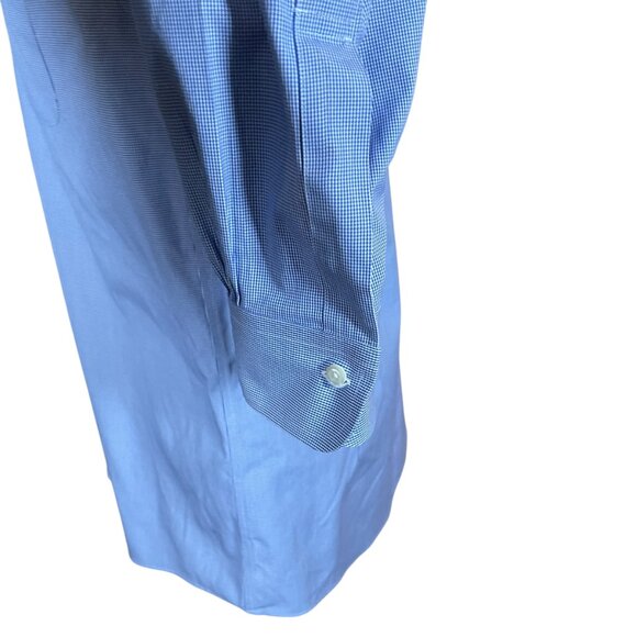 Brooks Brothers Men's Milano Blue White Long Sleeve Button Down Shirt 16.5 34 - Picture 7 of 8